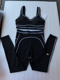 Black Alo Sports Bra & Leggings Set