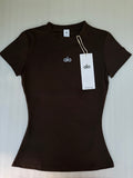 Brown Alo Short-Sleeve Tee