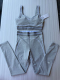 Gray Alo Sports Bra & Leggings Set