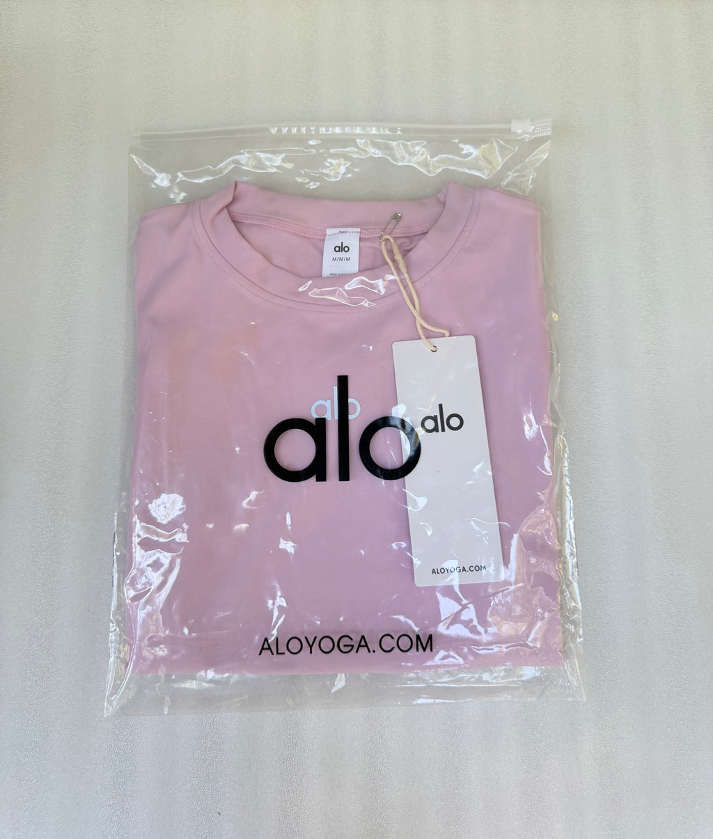 Pink Alo Short-Sleeve Tee